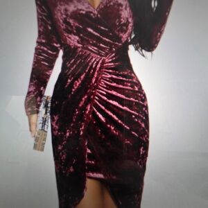 Elegant Velvet Wrap Dress